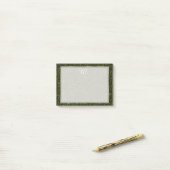 Donkere Apple Green Glitter Post-it® Notes (Op bureau)