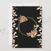 Donkere aquarel bloem Save the Date uitnodiging (Achterkant)