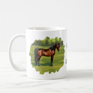 Donkere baai Egyptisch Arabisch paard Koffiemok