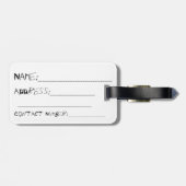 Donkere Bagagelabel (Achterkant horizontaal)