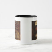 Donkere Bay Horse in de stal Mok (Midden)