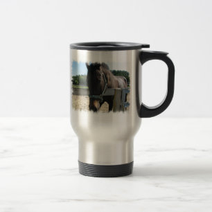 Donkere Bay Thoroughbred Horse Stainless Travel Mu Reisbeker