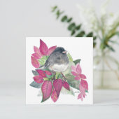 Donkere bevleesde Junco-vogelkaart Kaart (Staand voorkant)