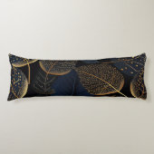 Donkere bladeren met Sierkussen van gouden Stippen Lichaamskussen (Voorkant)