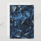 Donkere Blauwe Boho Heks Kristallen Zwarte Bruilof Kaart (Achterkant)