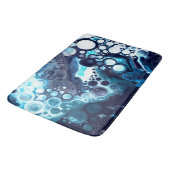 Donkere blauwe, digitale marmer-kunst badmat (Gekanteld)