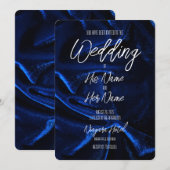 Donkere Blauwe Fluwelen Textuur Kaart (Voorkant / Achterkant)