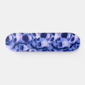 Donkere blauwe schedels skateboard (Horizontaal)