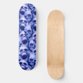 Donkere blauwe schedels skateboard (Voorkant)