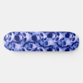 Donkere blauwe schedels skateboard (Horizontaal)