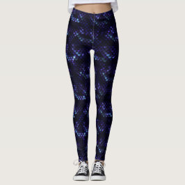 Donkere blauwe zeemeerminnen leggings