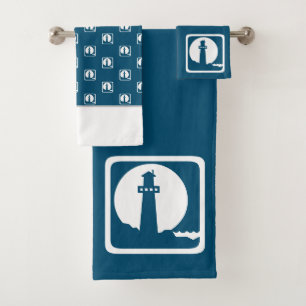 Donkere Blauwgroen Cartoon walvis Nautical Costal Bad Handdoek