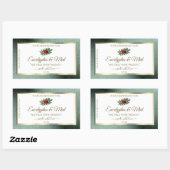 Donkere Blauwgroen Glitter White Product Labels La (Vel)
