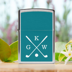 Donkere Blauwgroen Golf Clubs Monogram