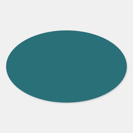 Donkere Blauwgroen ovale Sticker (Voorkant)