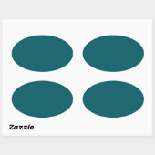 Donkere Blauwgroen ovale Sticker (Vel)