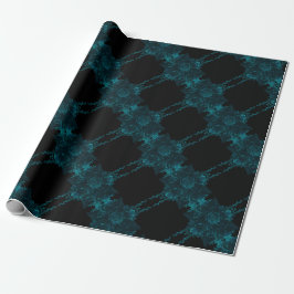 Donkere Blauwgroen Rozen Wrapping Paper Cadeaupapier