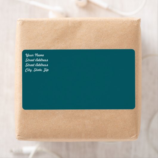 Donkere Blauwgroen verzendlabel (Insitu)