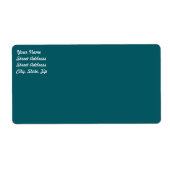 Donkere Blauwgroen verzendlabel (Voorkant)