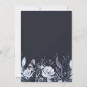 donkere bloem | Moderne Waterverf bruiloft Kaart (Achterkant)