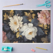  donkere bloemen tissuepapier (Craft)