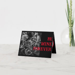 Donkere Bloemen Valentijn Kaart