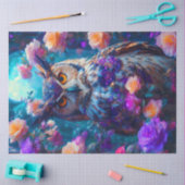 Donkere bloemenuil tissuepapier (Craft)