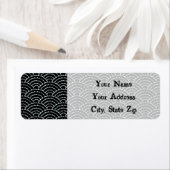 Donkere bogen retourneren adreslabel etiket (Insitu)