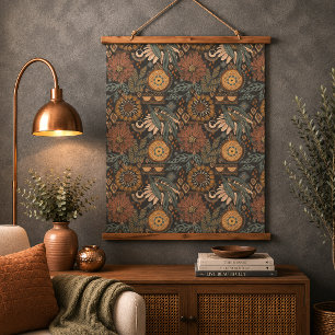 Donkere Boho Terracotta Salie Hangend Wandkleed