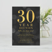 Donkere Bokeh lichten 30 jaar klasse reünie Kaart (Staand voorkant)