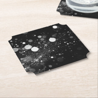 Donkere Bokeh Sneeuwstorm Kartonnen Onderzetters