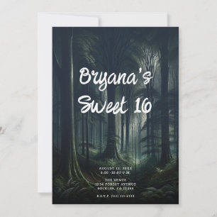 Donkere bos bij schemering Sweet 16 Kaart
