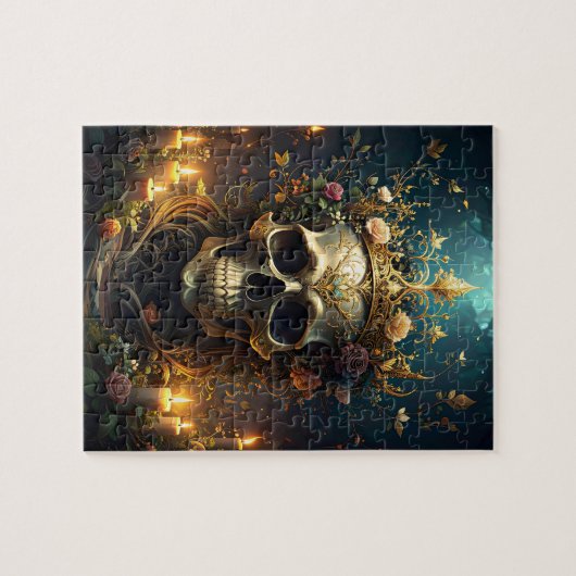 Donkere Bos Schedel Puzzel Legpuzzel (Horizontaal)