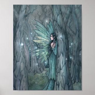 Donkere Bosfee Mystieke Fantasie Kunst Poster