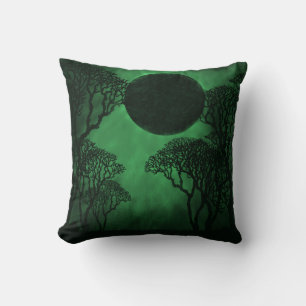Donkere bossen Eclipse Pillow, groen Kussen