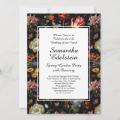 Donkere botanische barokke bloem kaart (Voorkant)