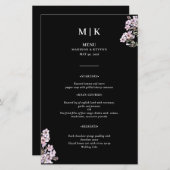 Donkere Botanische Wildbloemen | Elegant huwelijks (Voorkant / Achterkant)