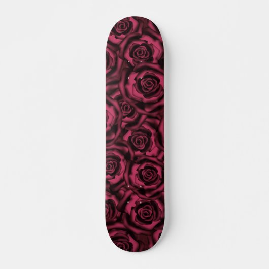 Donkere Bourgogne rozen. Skateboard (Voorkant)