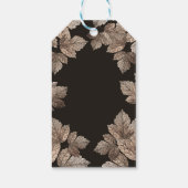 Donkere bruine en gele bladeren Rustige Herfst Fav Cadeaulabel (Achterkant)