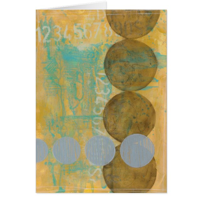 Donkere bruine en grijze cirkels met cijfers (Voorkant)