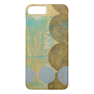 Donkere bruine en grijze cirkels met cijfers 	iPhone 8 plus / 7 plus hoesje