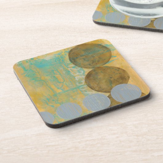 Donkere bruine en grijze cirkels met cijfers onderzetter (Linkerzijde)