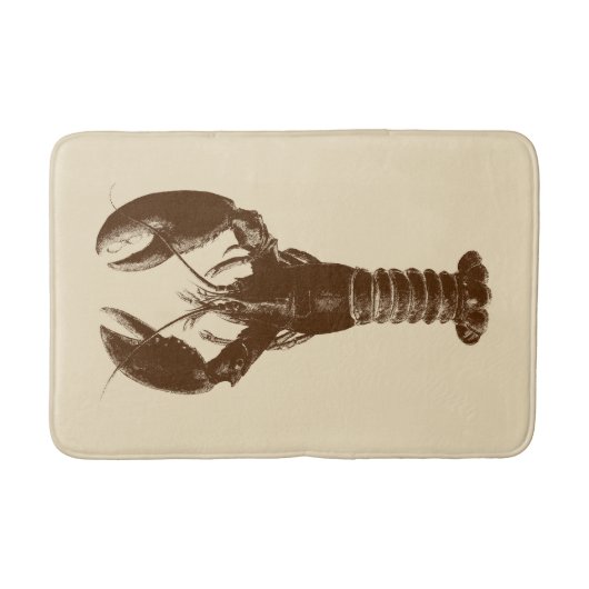 Donkere bruine laster op Light Beige Badmat (Voorkant)