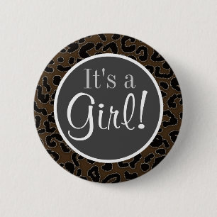 Donkere bruine luipsplaat ronde button 5,7 cm