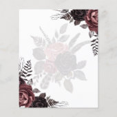 Donkere Burgundy Zwarte Rozen Bruiloft Herfst Wint (Achterkant)