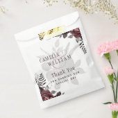 Donkere Burgundy Zwarte Rozen Bruiloft Herfst Wint Bedankzakje (Gezegeld)