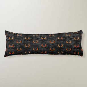 Donkere Camo met droger en Antlers (dubbelzijdig) Lichaamskussen