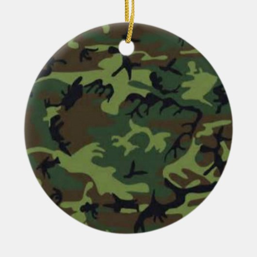 Donkere camouflage keramisch ornament (Voorkant)