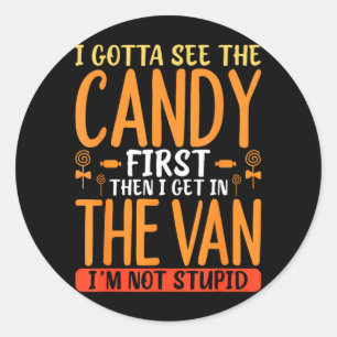 Donkere Candy Humor Quote Met Sarcasisch Grappig O Ronde Sticker