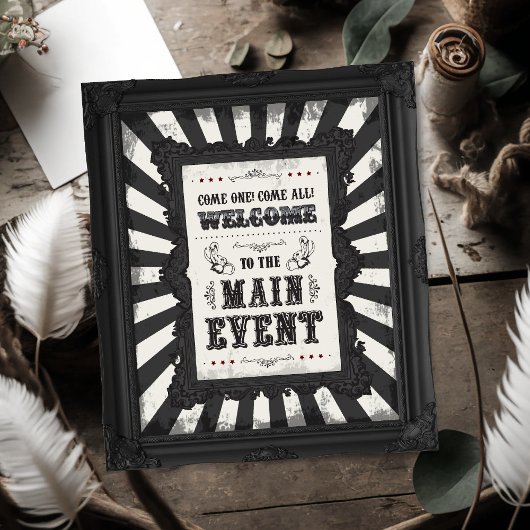 Donkere Carnaval Psycho Circus Party Welkom Bord Poster